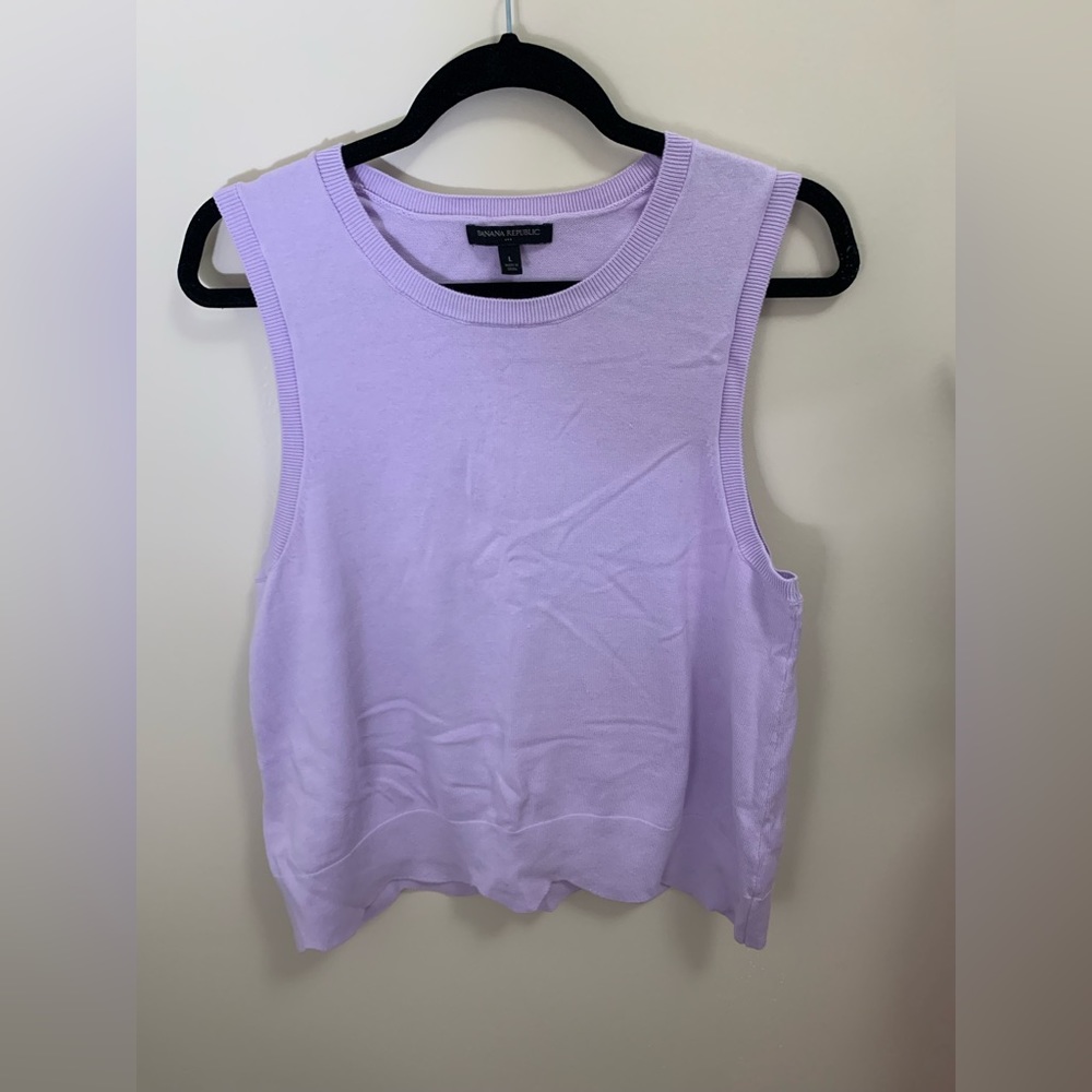 Scalloped Lilac Banana Republic Top